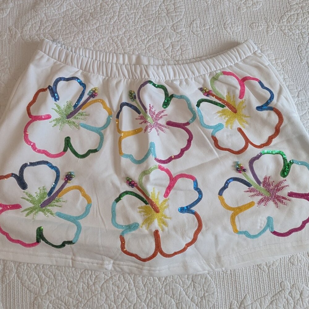 Queen of Sparkles Hibiscus Skort